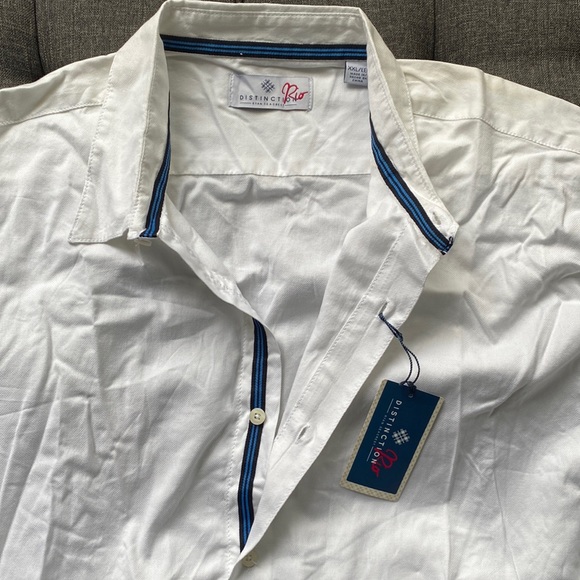 New Distinction Rio Ryan Seacrest Button Up Shirt White Men s size XXL - Picture 4 of 6